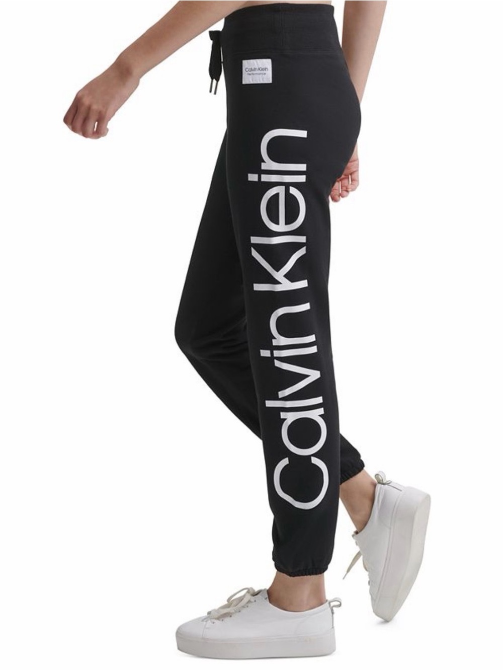 Calvin Klein Black joggers with white Performance Label